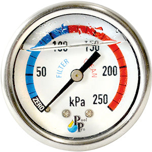 Pressure Gauge- stainless back mount - East Coast Pool Supplies